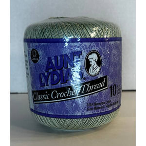 NEW Aunt Lydia's Coats Classic Crochet Thread Frosty Green Size 10 350 Yards
